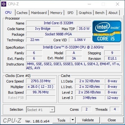 Intel Core i5-3320M