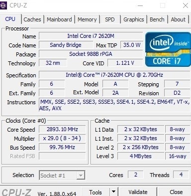Core i7-2620M