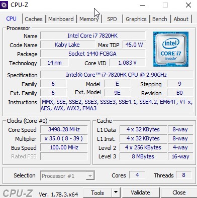 Core i7-7820HК