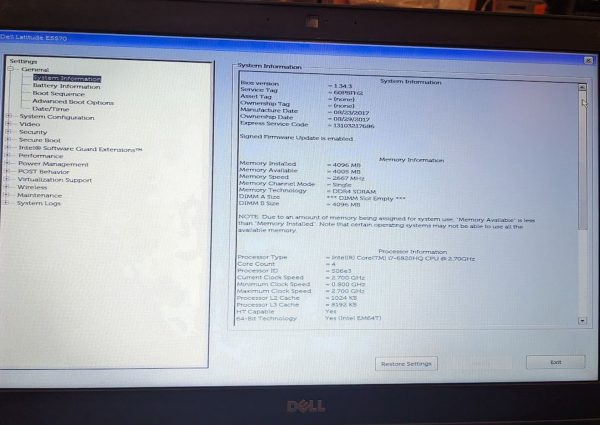 УЦІНКА! Материнська плата для ноутбука Dell Latitude E5570 Core i7-6820HQ /  AMD RADEON M370, 0N98Y6 - Зображення 7