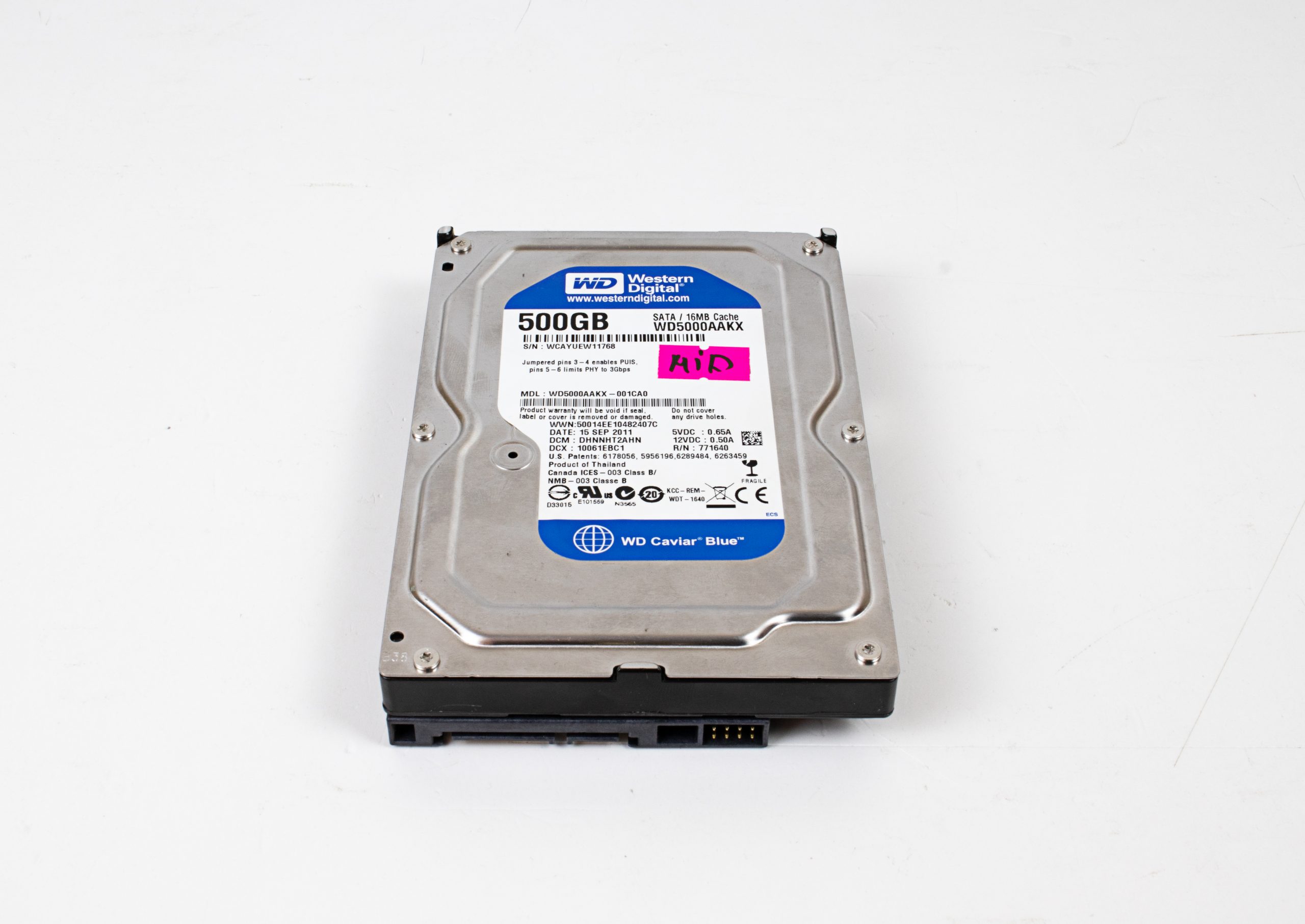 HDD Western Digital Blue 500GB 7200rpm 16MB WD5000AAKX 3.5 SATAIII - Зображення 2