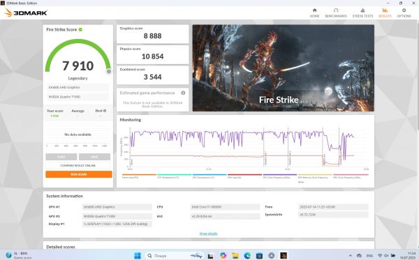 Dell Precision 5550 Core i7-10850H/ RAM 32 Gb/ SSD 512 Gb/ 15,6" FHD+/ NVIDIA Quadro T1000 4 Gb - Зображення 9