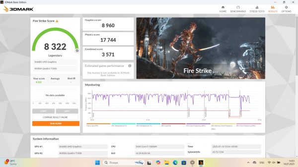 Dell Precision 7550 Core i7-10850H/ RAM 32 Gb/ SSD 256 Gb + SSD 512 Gb/ 15,6" FHD/ NVIDIA Quadro T1000 4 Gb - Зображення 8