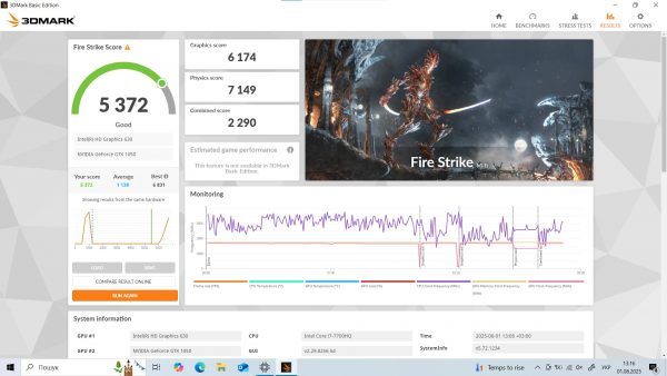 HP Pavilion 15-cb033ur Core i7-7700HQ/ RAM 12 Gb/ SSD 256 Gb + HDD 1 Tb/ 15,6" FHD/ NVIDIA GeForce GTX 1050 4 Gb - Зображення 8